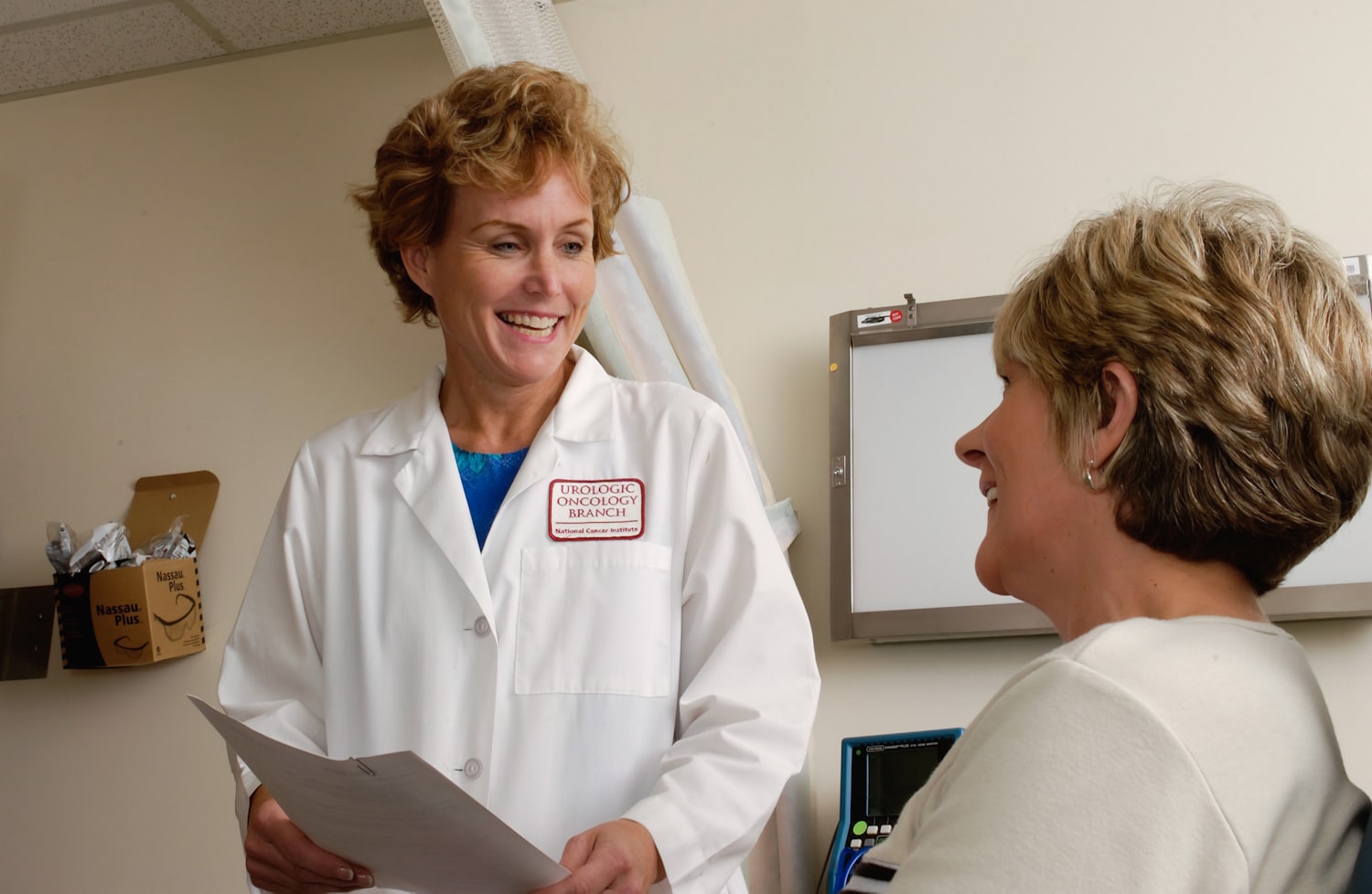 Dr. Harmon consulting with a patient