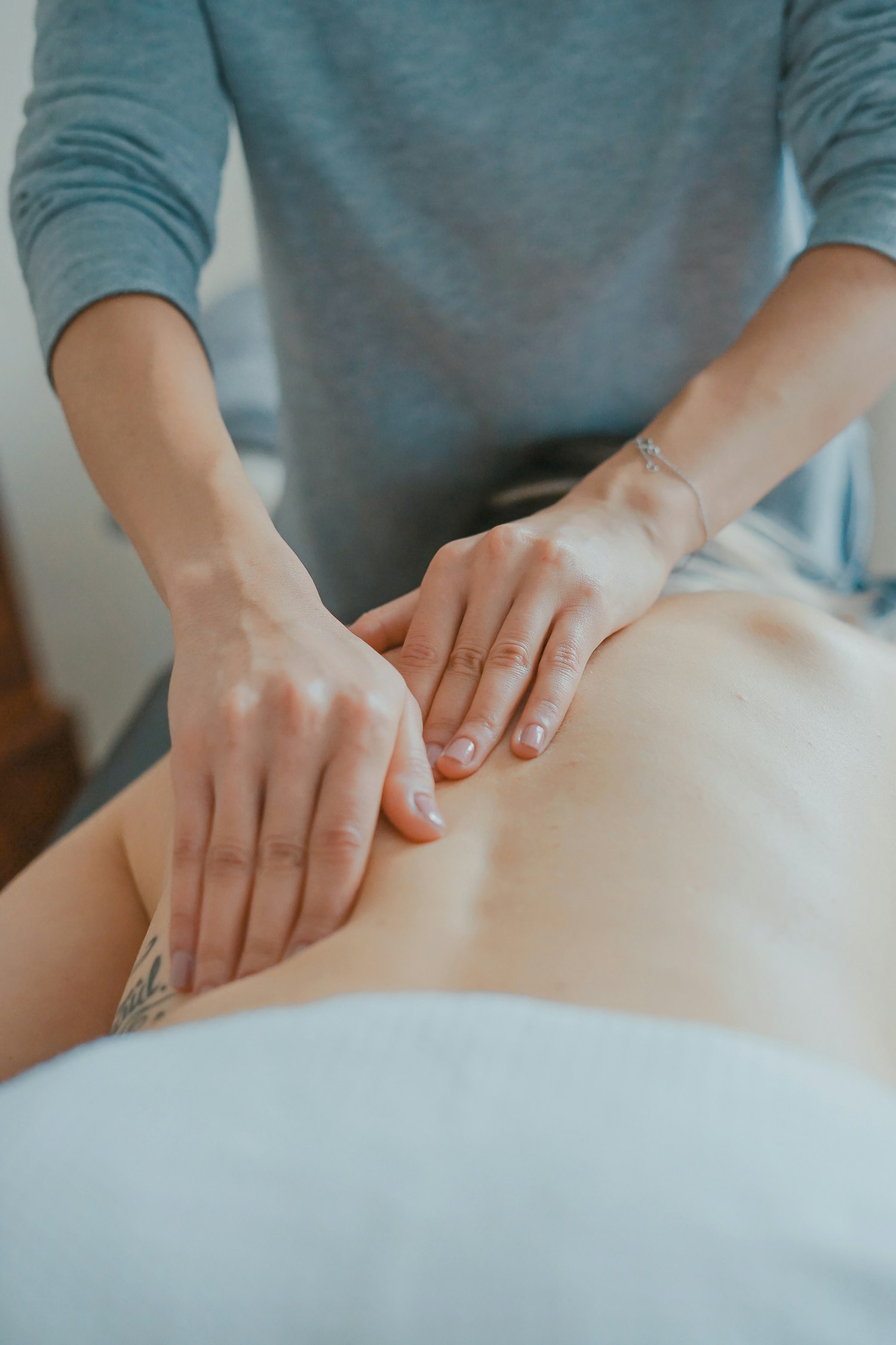 Patient receiving gentle chiropractic care