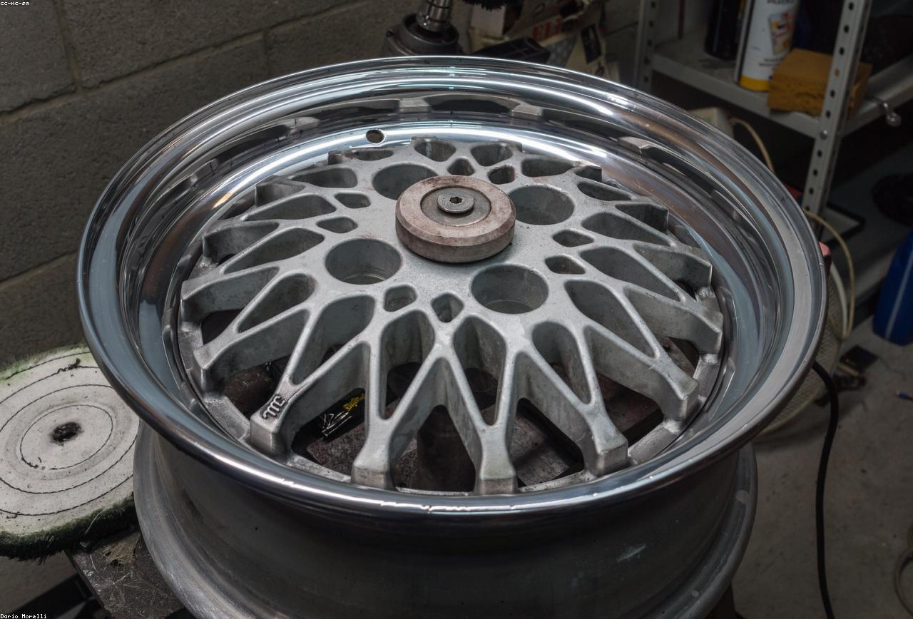 Polished alloy wheel and rim