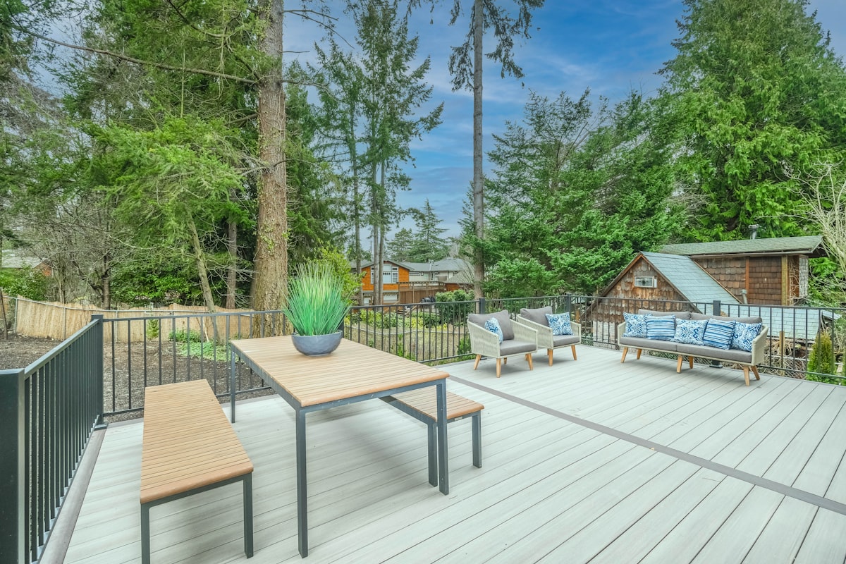 Custom backyard deck