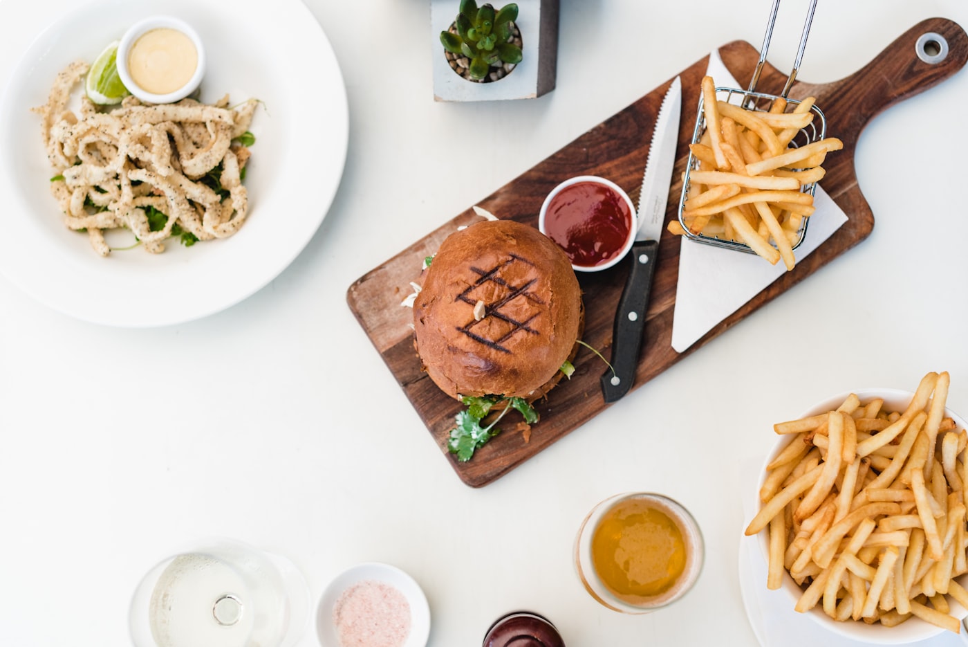 Fresh sandwiches and sides plated at The Corner Deli