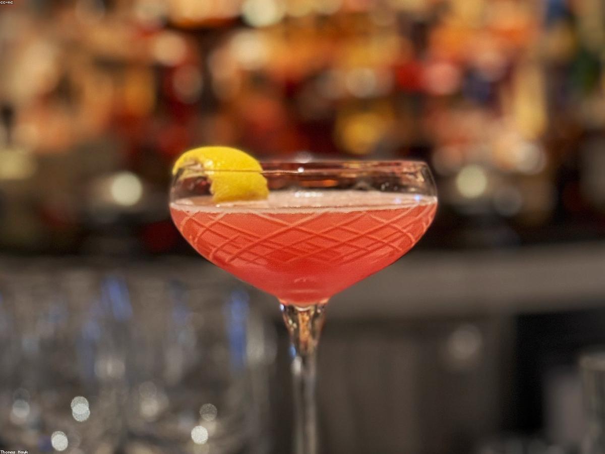 A signature cocktail at Ember & Rye