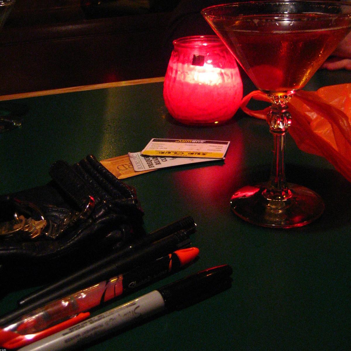 A moody signature cocktail