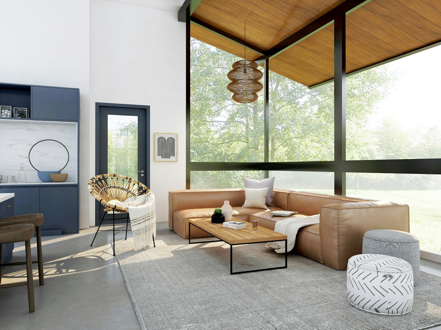 Whole-home renovated living room