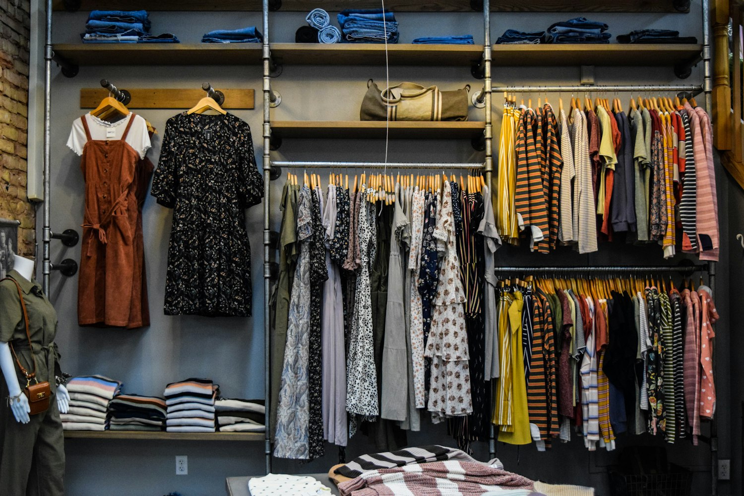 Boutique interior styled with warm light