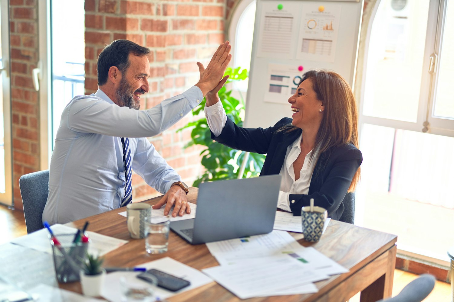 Advisors meeting with a client